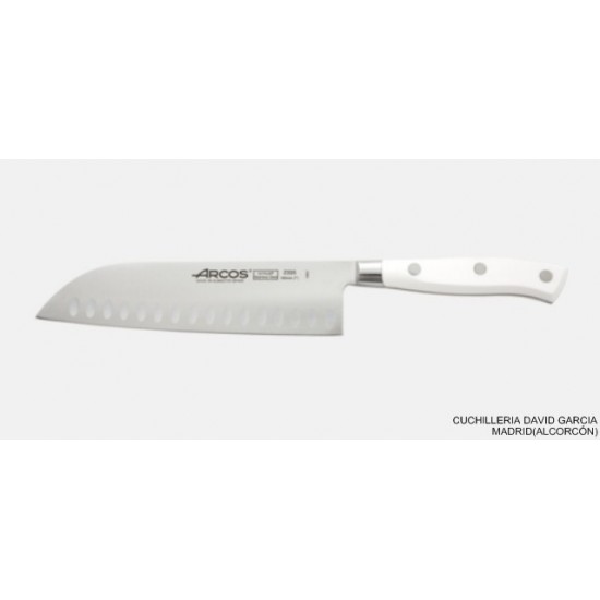 Cuchillo cocinero Santoku  Arcos Edición Blanche